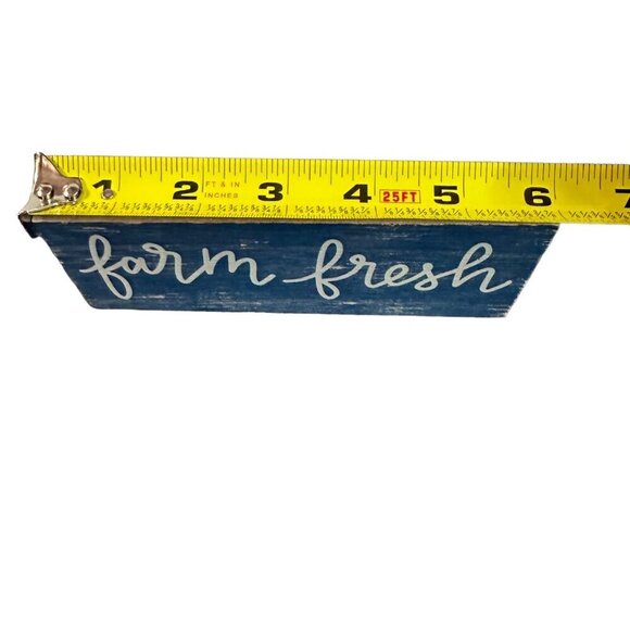 Wooden Block Sign Chalkboard Back Decor Rustic Farmhouse Tier Tray Display Blue - Picture 4 of 8